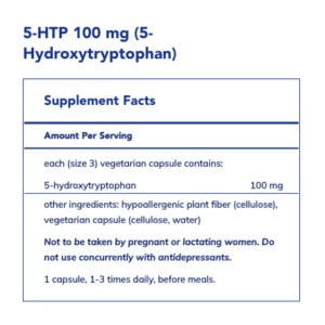 Pure Encapsulations 5-HTP 100 label