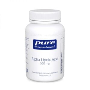 Bottle of Pure Encapsulations Alpha Lipoic Acid 200 mg
