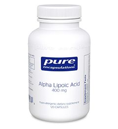 Bottle of Pure Encapsulations Alpha Lipoic Acid 400 mg