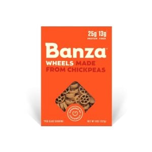 Box of Banza Wheels Pasta