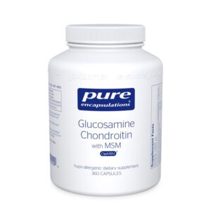 Bottle of Pure Encapsulation Glucosamine with Chondroitin and MSM