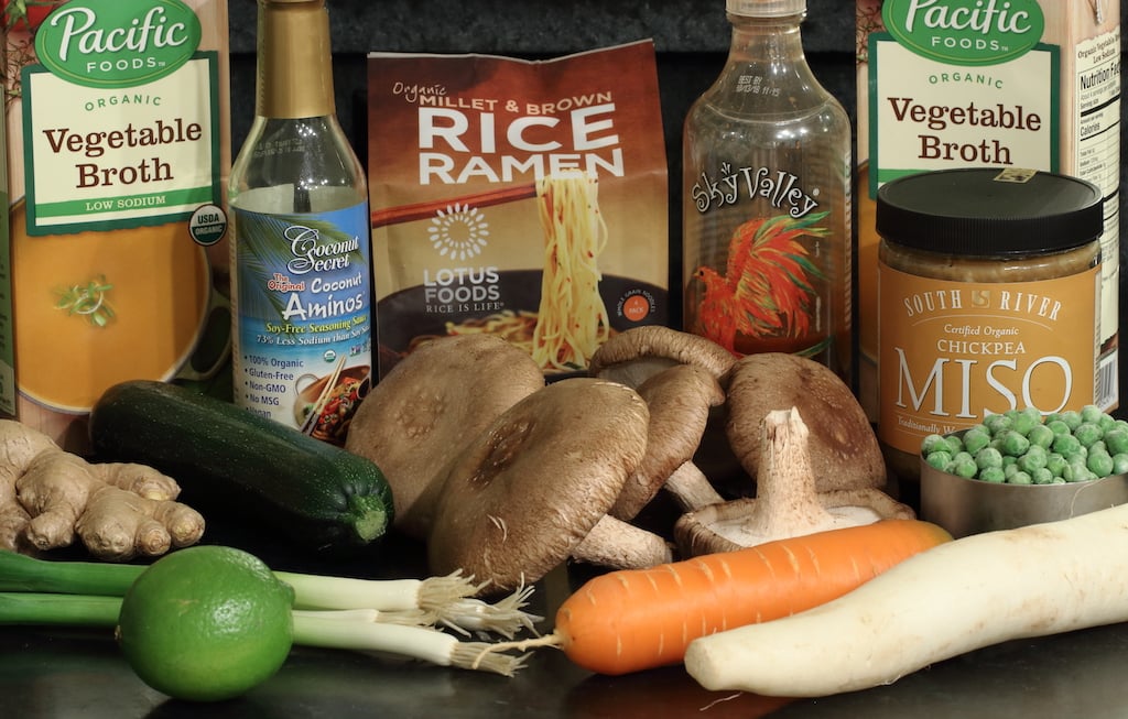 Ingredients for Healthy Ramen Noodle Bowl recipe