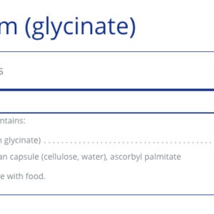 Label Pure Encapsulations Magnesium Glycinate