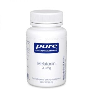 Bottle of Pure Encapsulations Melatonin 20