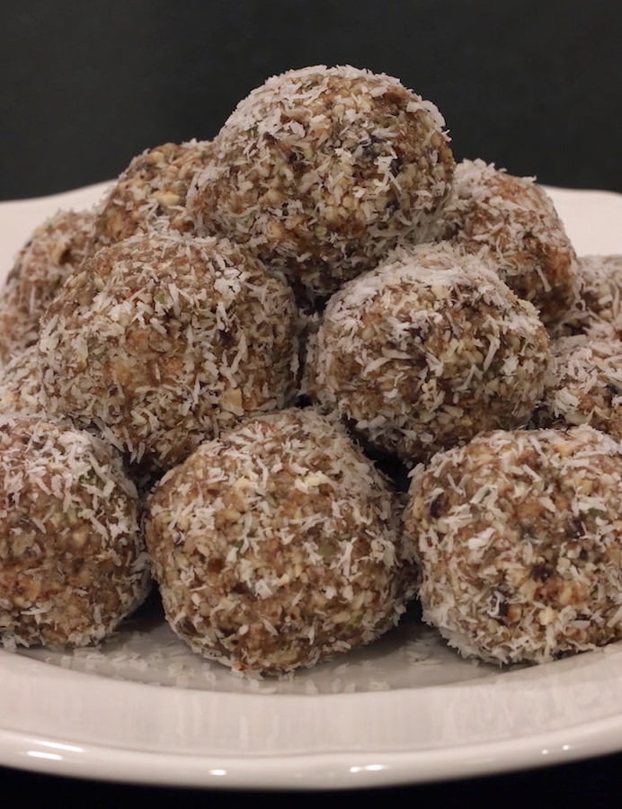 Fruit and Nut Balls arranged on a plate