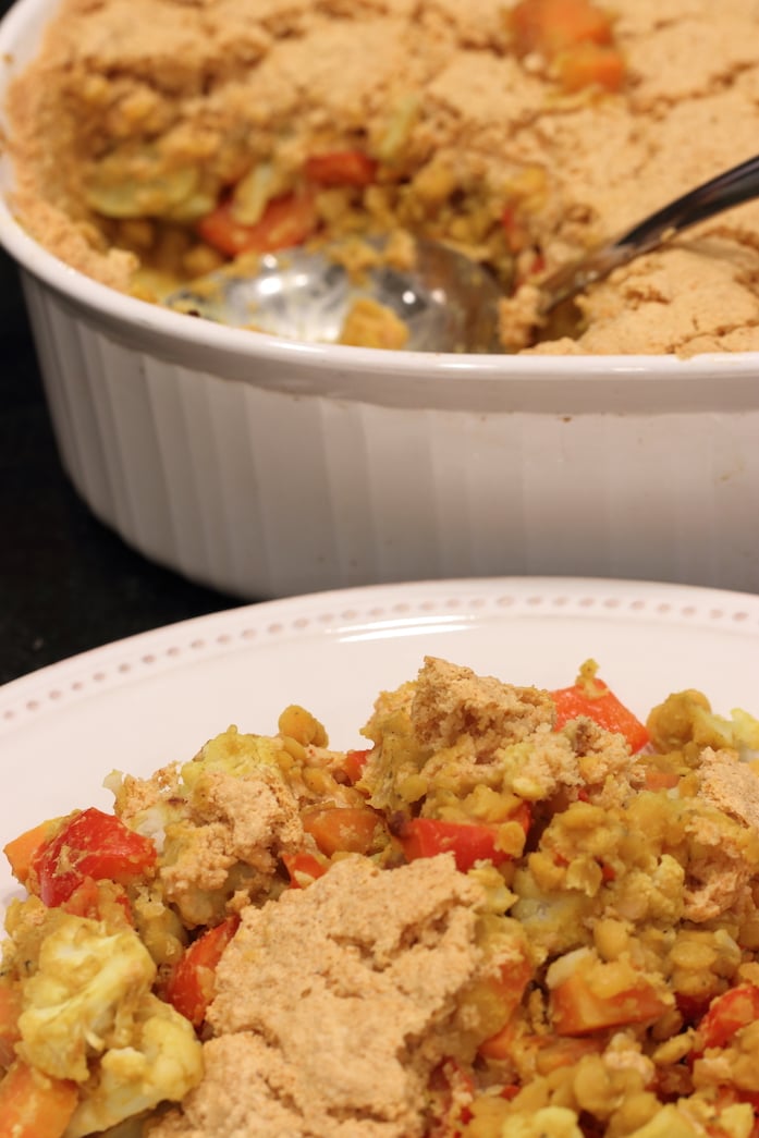 Vegetable Au Gratin with Aquafaba Crust - A Life Well Planted