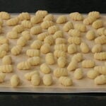Tray of homemade gnocchi