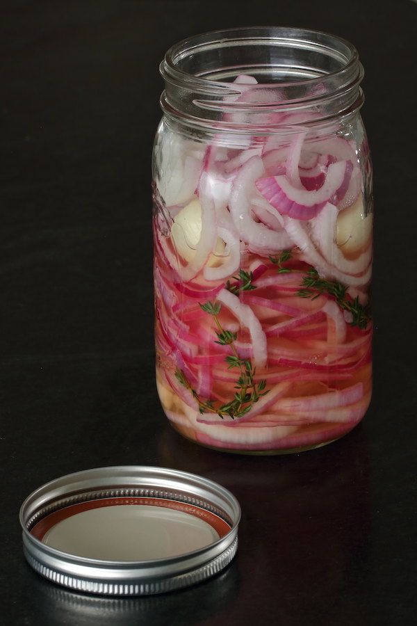 Small Batch Pickled Red Onions - Lemon Thyme and Ginger