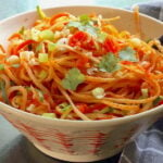 Vegan Thai Noodles served in an Asian style bowl with chopsticks