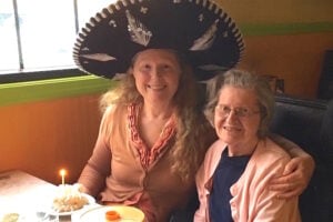 Judy and her Mom celebrating Judy's 60th birthday