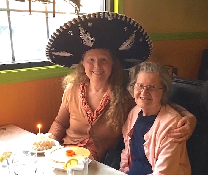 Judy and her Mom celebrating Judy's 60th birthday