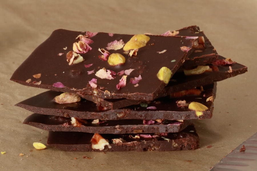 Rose Petal Chocolate Bark Recipe - Dessert for Two