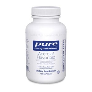 Bottles of Pure Encapsulations Acerola/Flavonoid