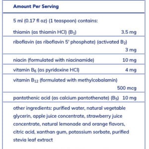 Pure Encapsulations B-12 liquid label