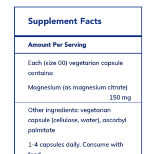 Product Label for Magnesium Citrate