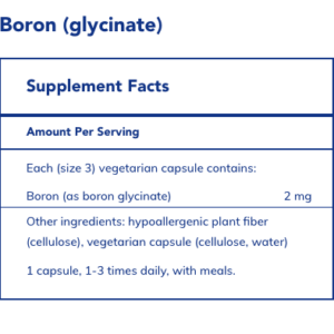 Pure Encapsulations Label for Boron (glycinate)